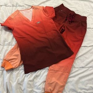 Figs women XXS sunrise top and pants